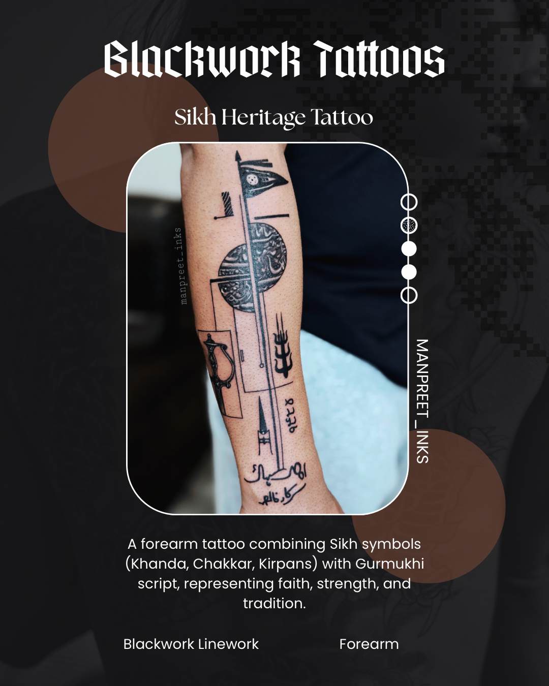 Sikh Heritage — Blackwork Linework by Manpreet Inks