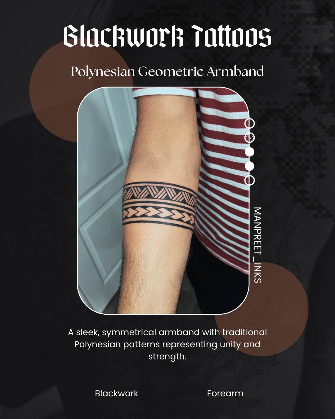Polynesian Armband II — Blackwork by Manpreet Inks