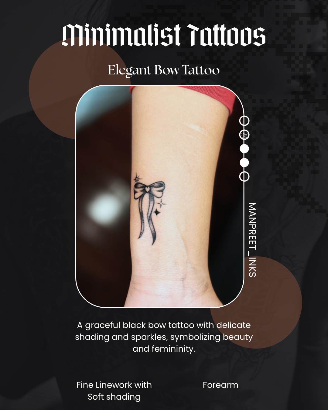 Elegant Bow — Fine Linework · Soft Shading by Manpreet Inks